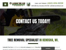 Tablet Screenshot of lakesidetree-disposal.com
